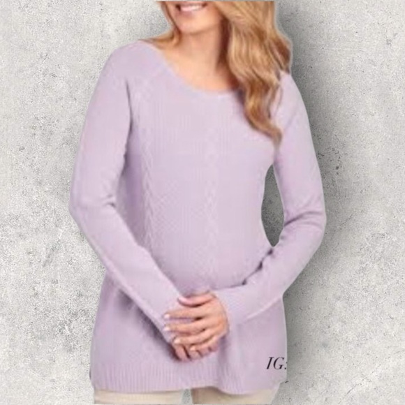 Red Crewneck Sweater Misty Lavender Pullover Plus Size XXL New with Tag - Picture 3 of 11